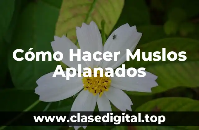 Cómo Hacer Muslos Aplanados