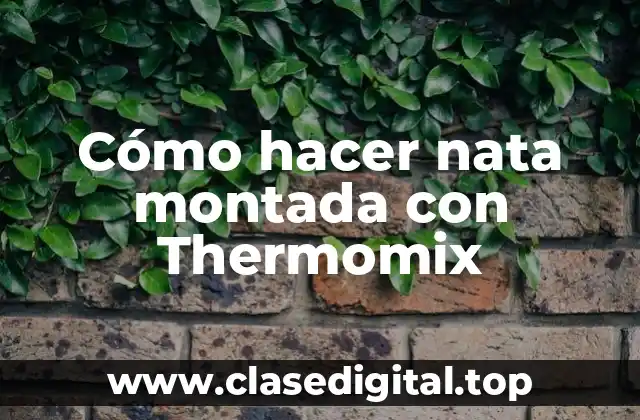 Cómo hacer nata montada con Thermomix