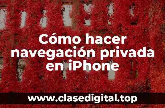 Cómo hacer navegación privada en iPhone