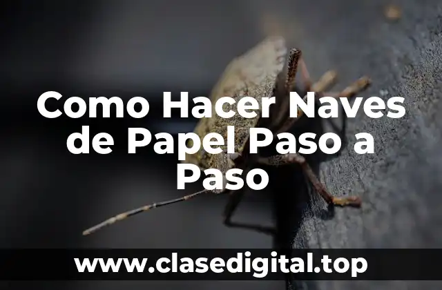 Como Hacer Naves de Papel Paso a Paso