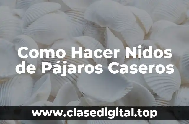 Como Hacer Nidos de Pájaros Caseros