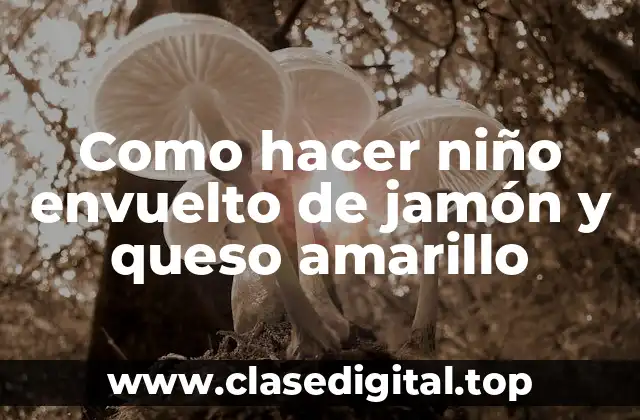 Como hacer niño envuelto de jamón y queso amarillo