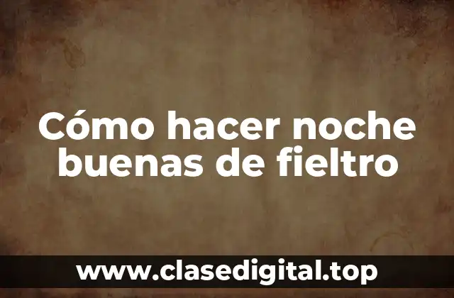 Cómo hacer noche buenas de fieltro