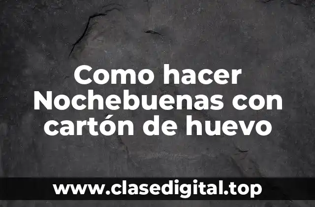 Como hacer Nochebuenas con cartón de huevo