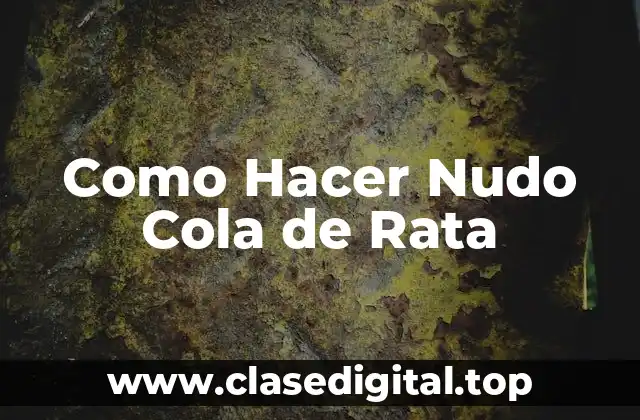 Como Hacer Nudo Cola de Rata