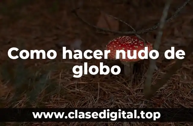 Como hacer nudo de globo