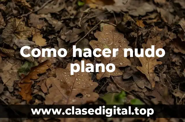 Como hacer nudo plano