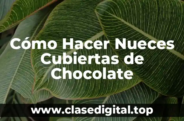 Cómo Hacer Nueces Cubiertas de Chocolate