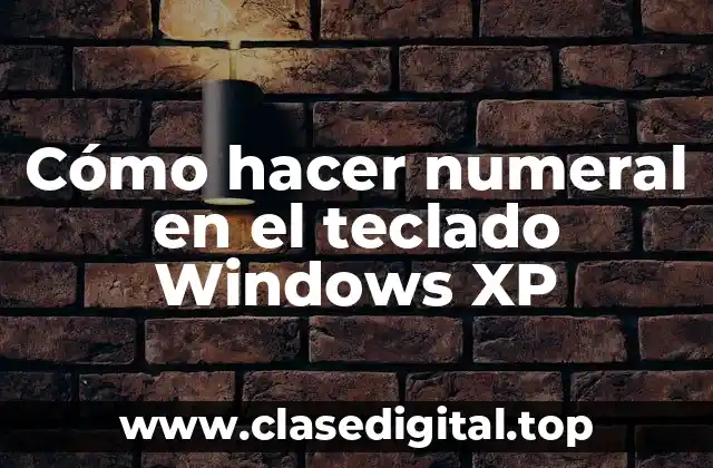 Cómo hacer numeral en el teclado Windows XP