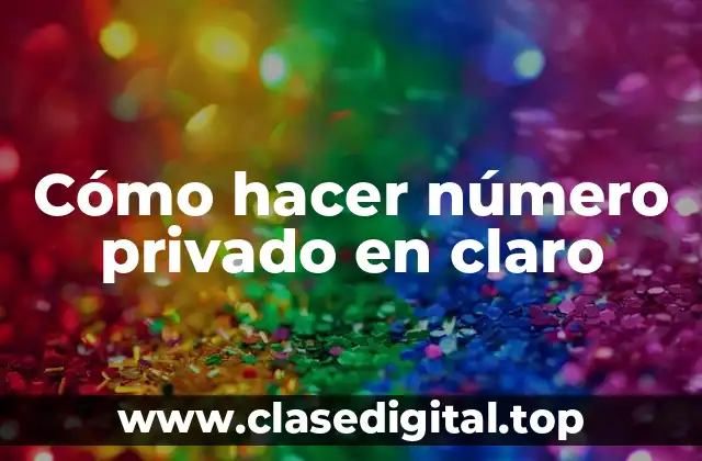 ¿Qué es un número privado en claro y para qué sirve?