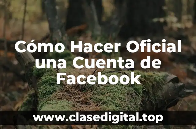 Cómo Hacer Oficial una Cuenta de Facebook