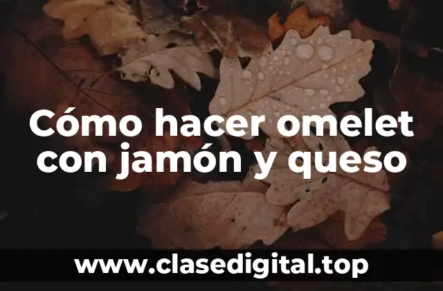 Cómo hacer omelet con jamón y queso