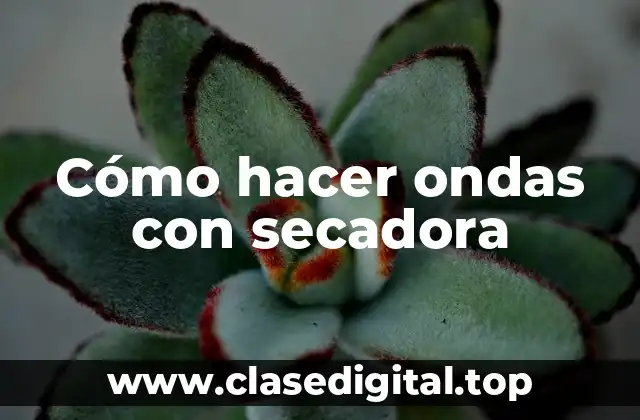 Cómo hacer ondas con secadora