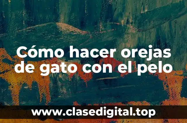 Cómo hacer orejas de gato con el pelo