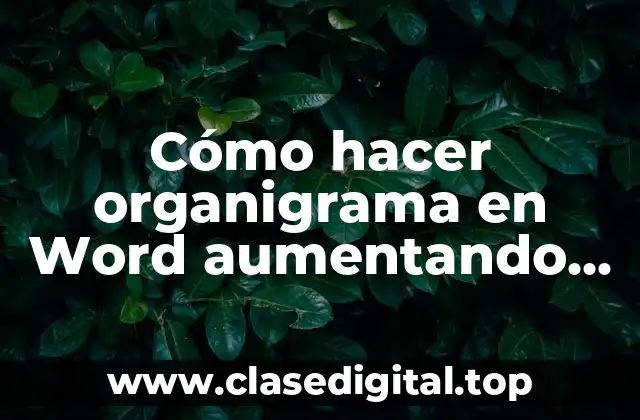 Cómo hacer organigrama en Word aumentando hacia un costado