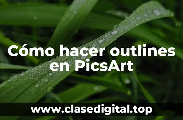 Cómo hacer outlines en PicsArt