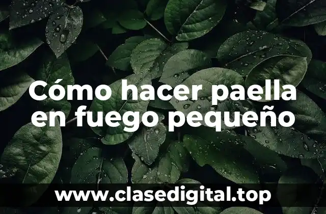 Cómo hacer paella en fuego pequeño
