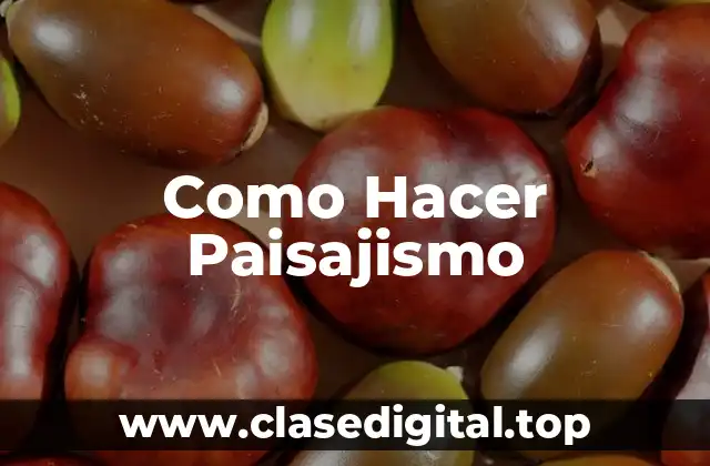 Como Hacer Paisajismo