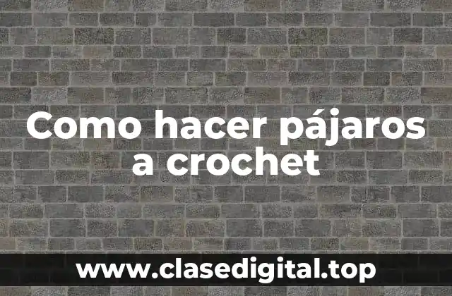 Como hacer pájaros a crochet