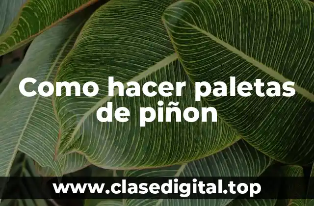 Como hacer paletas de piñon