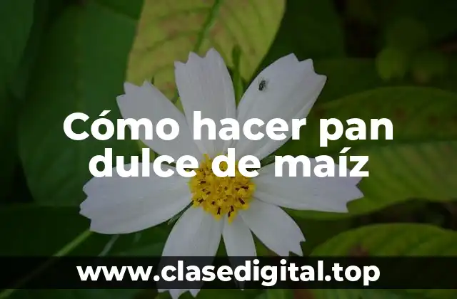 Cómo hacer pan dulce de maíz