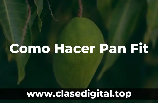 ¿Qué es el Pan Fit y para Qué Sirve?