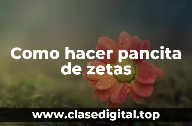Como hacer pancita de zetas