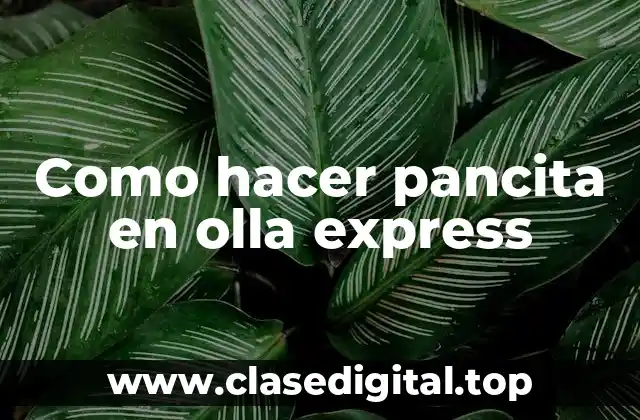 Como hacer pancita en olla express