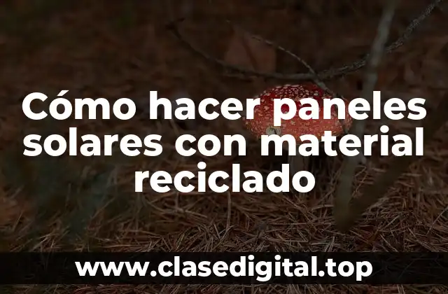 Cómo hacer paneles solares con material reciclado