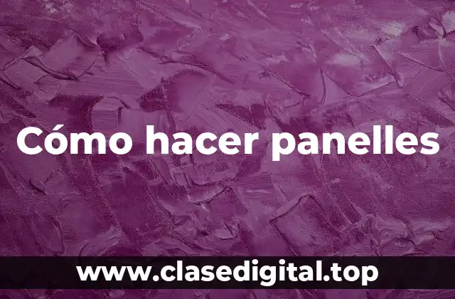 ¿Qué son los panelles?