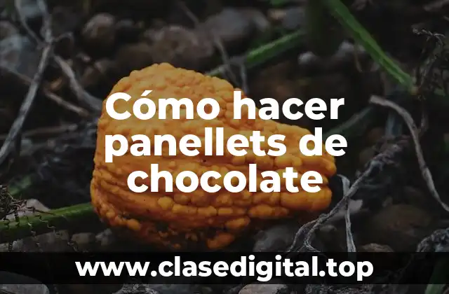 Cómo hacer panellets de chocolate