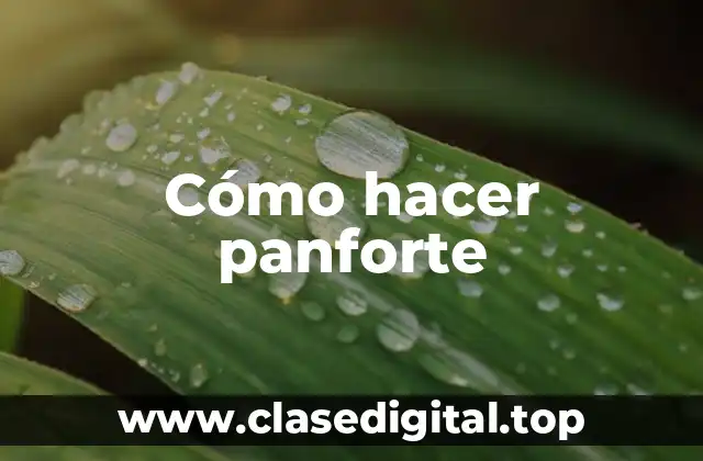 Cómo hacer panforte