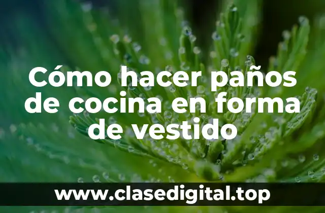 Cómo hacer paños de cocina en forma de vestido