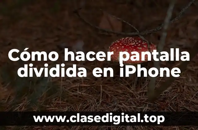 Cómo hacer pantalla dividida en iPhone