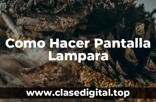 Como Hacer Pantalla Lampara