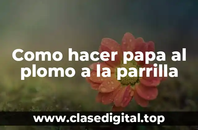 ¿Qué son las papas al plomo a la parrilla?