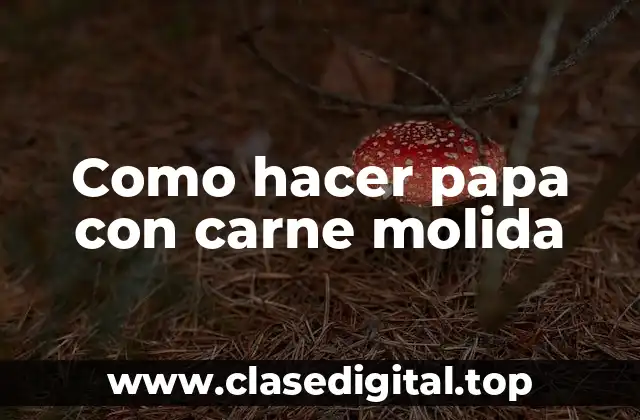 Como hacer papa con carne molida