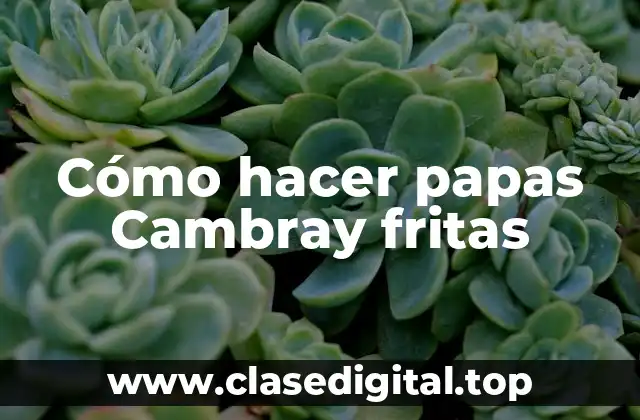 Cómo hacer papas Cambray fritas