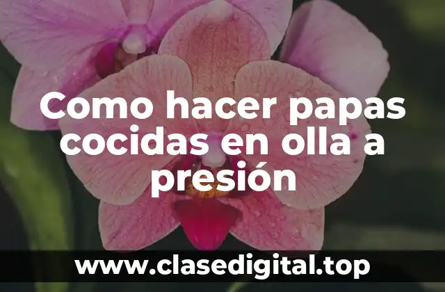 Como hacer papas cocidas en olla a presión