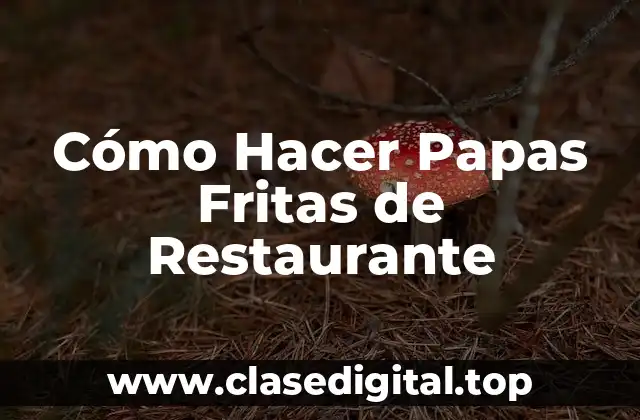 Cómo Hacer Papas Fritas de Restaurante