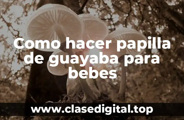 Como hacer papilla de guayaba para bebes