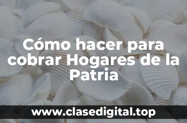 Cómo hacer para cobrar Hogares de la Patria