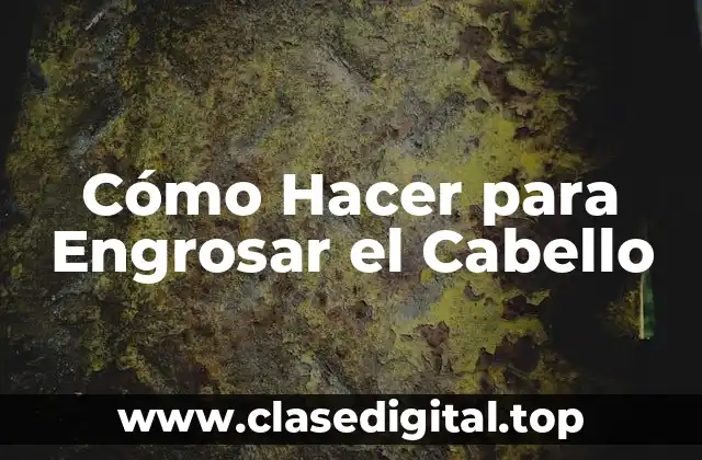 Cómo Hacer para Engrosar el Cabello