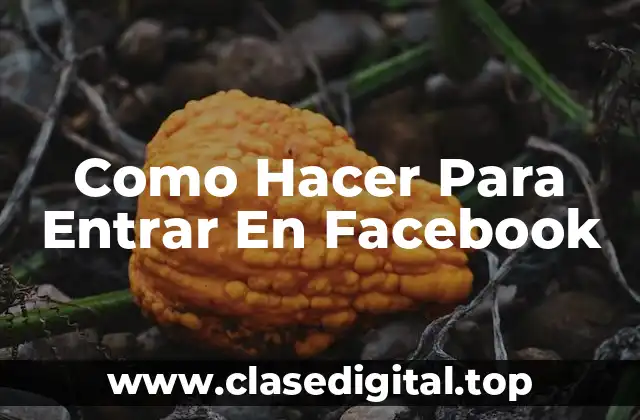 Como Hacer Para Entrar En Facebook