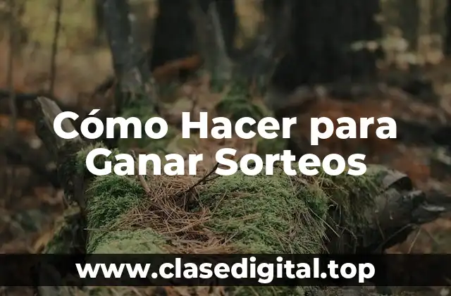 Cómo Hacer para Ganar Sorteos