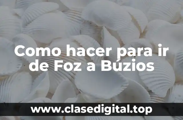 Como hacer para ir de Foz a Búzios
