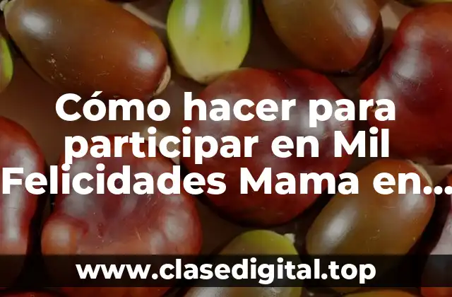 Cómo hacer para participar en Mil Felicidades Mama en Bolivisión