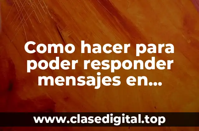 Como hacer para poder responder mensajes en Instagram