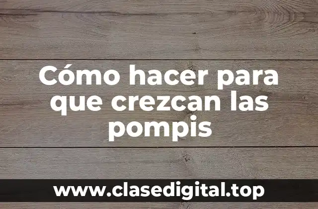 Cómo hacer para que crezcan las pompis