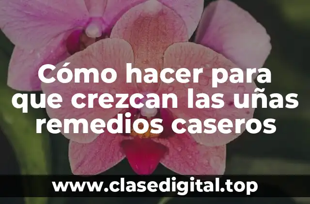 Cómo hacer para que crezcan las uñas remedios caseros
